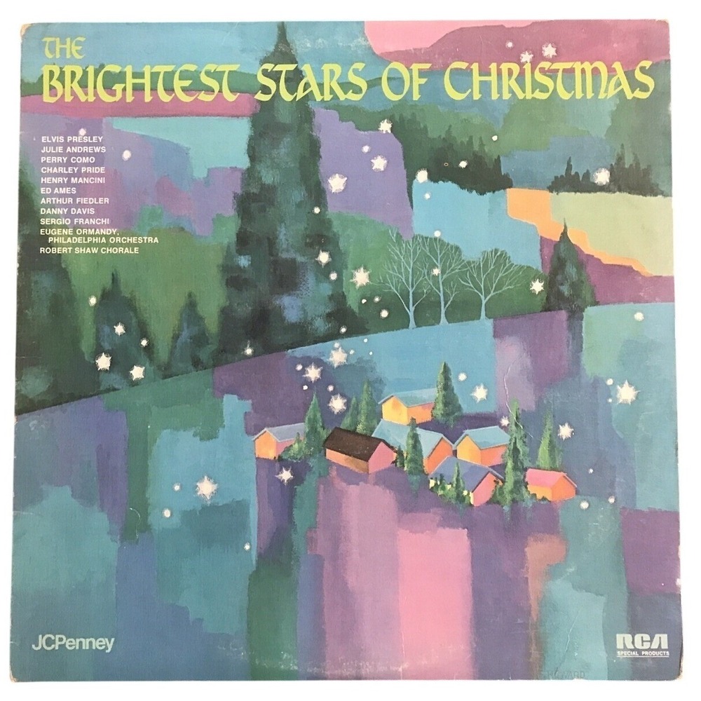 RCA The Brightest Stars of Christmas Vinyl LP 12" Elvis Presley 1974 MCM Holiday